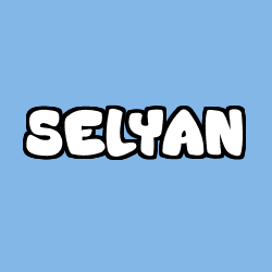 Coloring page first name SELYAN
