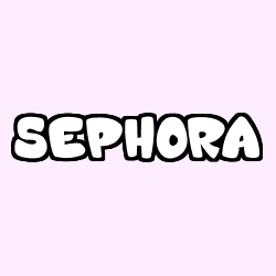 Coloring page first name SEPHORA