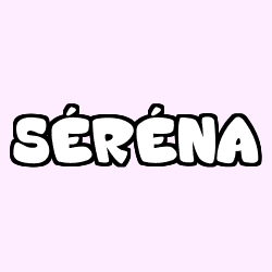 Coloring page first name SÉRÉNA