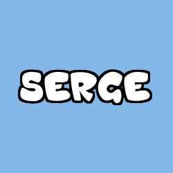 Coloring page first name SERGE