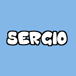 Coloring page first name SERGIO
