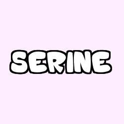 Coloring page first name SERINE