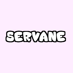Coloring page first name SERVANE