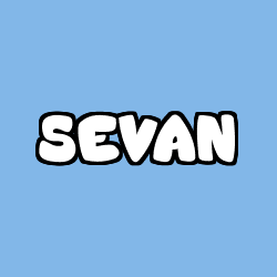 Coloring page first name SEVAN