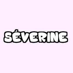 Coloring page first name SÉVERINE