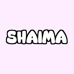 Coloring page first name SHAIMA