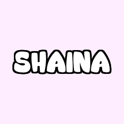 Coloring page first name SHAINA