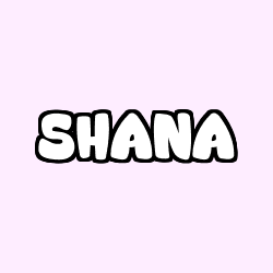 Coloring page first name SHANA