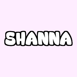 Coloring page first name SHANNA