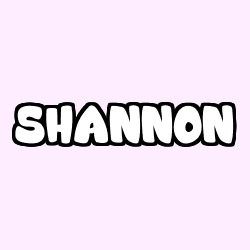Coloring page first name SHANNON