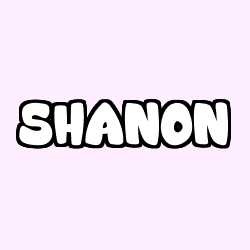 Coloring page first name SHANON