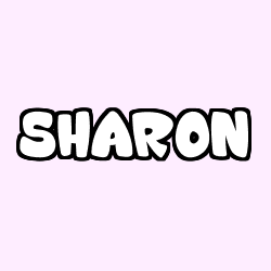 Coloring page first name SHARON