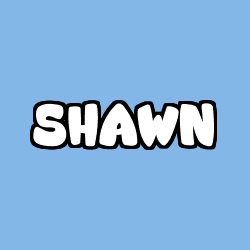 Coloring page first name SHAWN