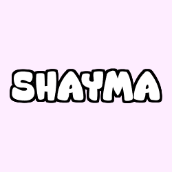 Coloring page first name SHAYMA