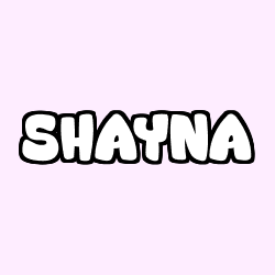 Coloring page first name SHAYNA