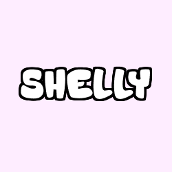 Coloring page first name SHELLY