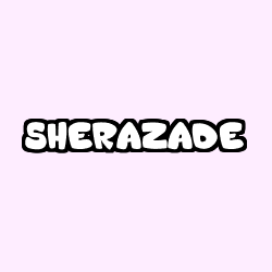 Coloring page first name SHERAZADE