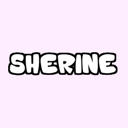 Coloring page first name SHERINE