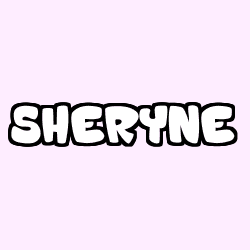Coloring page first name SHERYNE
