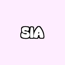 Coloring page first name SIA