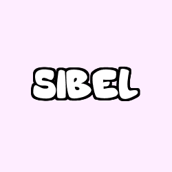 Coloring page first name SIBEL
