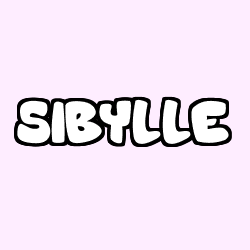 Coloring page first name SIBYLLE