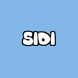 Coloring page first name SIDI