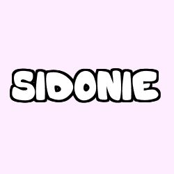 Coloring page first name SIDONIE