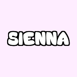 Coloring page first name SIENNA