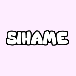 Coloring page first name SIHAME
