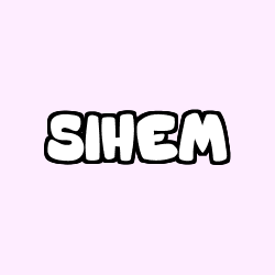 Coloring page first name SIHEM