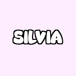 Coloring page first name SILVIA