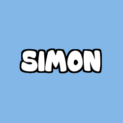 Coloring page first name SIMON