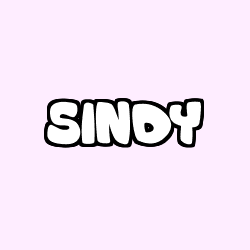 Coloring page first name SINDY
