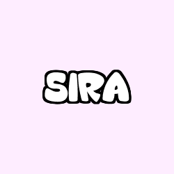 Coloring page first name SIRA
