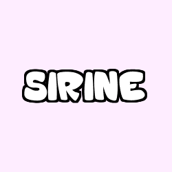 Coloring page first name SIRINE