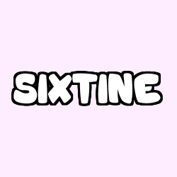 Coloring page first name SIXTINE