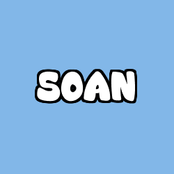 Coloring page first name SOAN