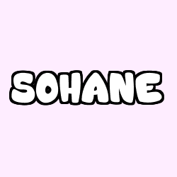 Coloring page first name SOHANE