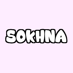 Coloring page first name SOKHNA
