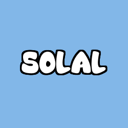 Coloring page first name SOLAL