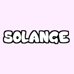 Coloring page first name SOLANGE