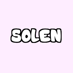 Coloring page first name SOLEN
