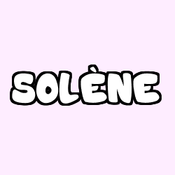 Coloring page first name SOLÈNE