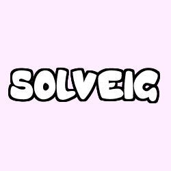 Coloring page first name SOLVEIG