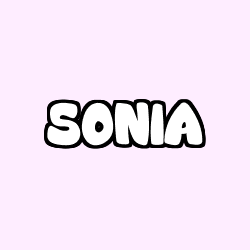 Coloring page first name SONIA