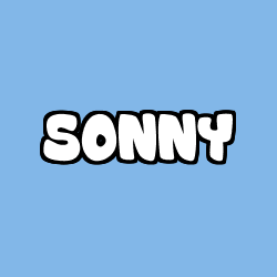 Coloring page first name SONNY