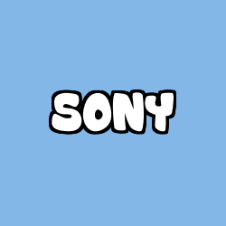 Coloring page first name SONY