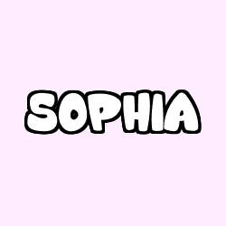 Coloring page first name SOPHIA