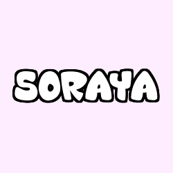 Coloring page first name SORAYA